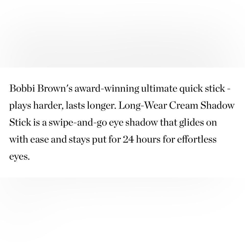 LAST 1! Bobbi Brown Long-Wear Waterproof Cream Eyeshadow Stick MULBERRY NEW - Picture 5 of 6
